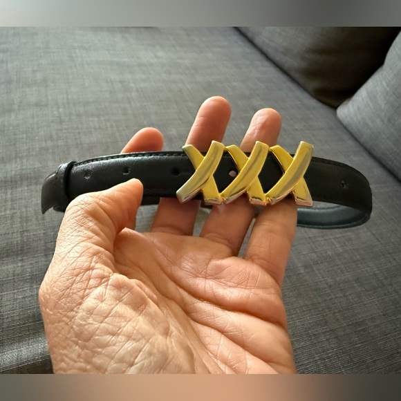 Vintage Black Leather Paloma Picasso Belt. - Picture 3 of 6